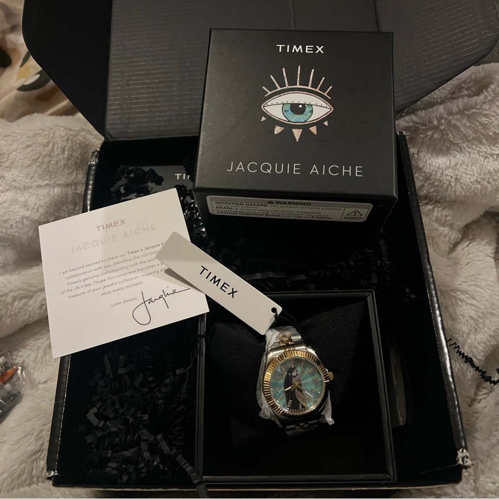 Timex x Jacquie Aiche Legacy Musings Watch Blue Mother of Pearl - Picture 4 of 10